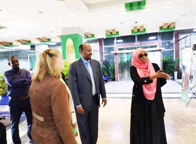 Dahabshiil Group CEO Abdirashid
Duale welcomes EU Ambassador Nicolas Berlanga to DahabshilBank.